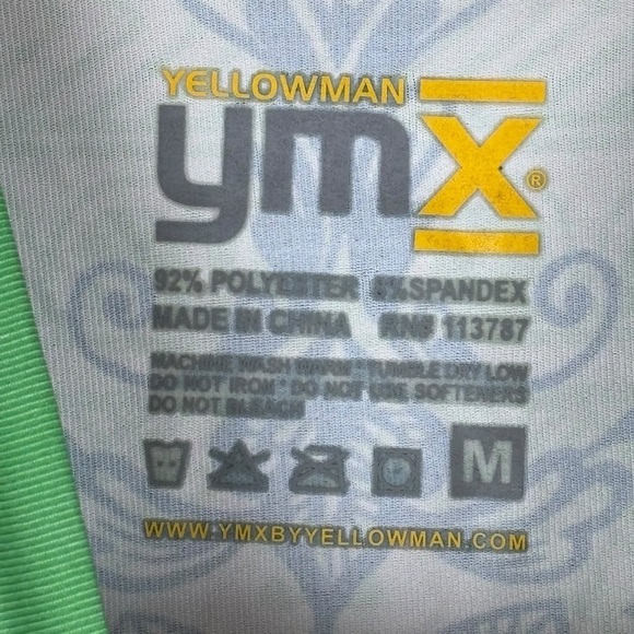 EUC Yellowman YMX Green and Yellow Floral Women's Cycling Jersey Sz Medium - Picture 4 of 6